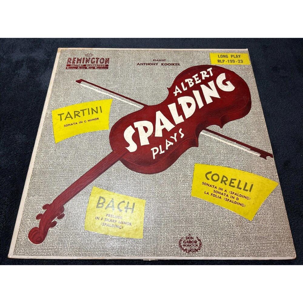 Bach/Corelli/Tartini-Violin Sonatas-Albert Spalding-ED1 Remington RLP199-23 RARE